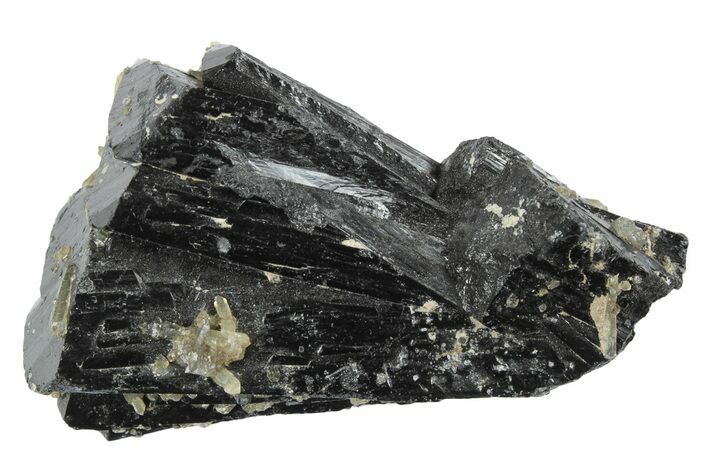 Lustrous Ilvaite Crystal Cluster with Quartz - Inner Mongolia #173105